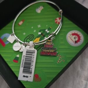 ALEX & ANI LIMITED RELEASE 2021 ELF MOVIE SILVER BANGLE OMG SANTAS COMING NEW